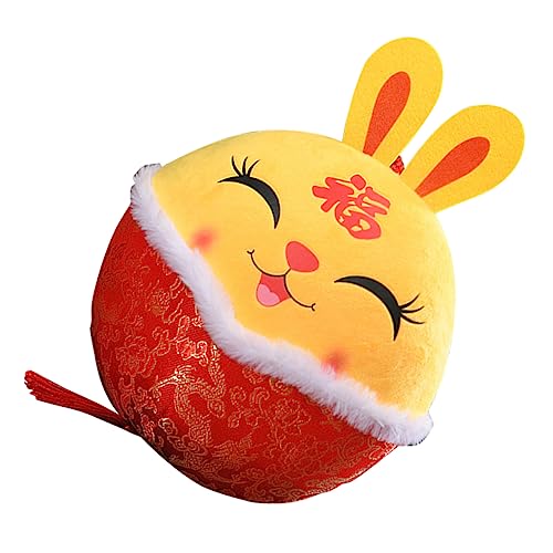 DONFAMDS Plüsch Hase Glücksbringer Niedliches Kaninchen für Jahr des Hasen Dekoration für Neujahr Kuscheltier für Erwachsene Rotes Plüschspielzeug DONFAMDS Plüsch Hase Glücksbringer Niedliches Kaninchen für Jahr des Hasen Dekoration für Neujahr Kuscheltier für Erwachsene Rotes Plüschspielzeug von DONFAMDS