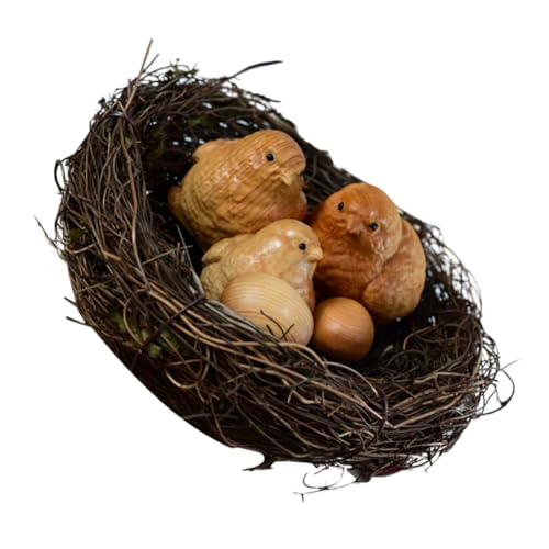 DONFAMDS Realistische Holz Huhn Statue Vogel Nest Decor Handgemachte Handwerk Ornament Ostern DONFAMDS Realistische Holz Huhn Statue Vogel Nest Decor Handgemachte Handwerk Ornament Ostern von DONFAMDS