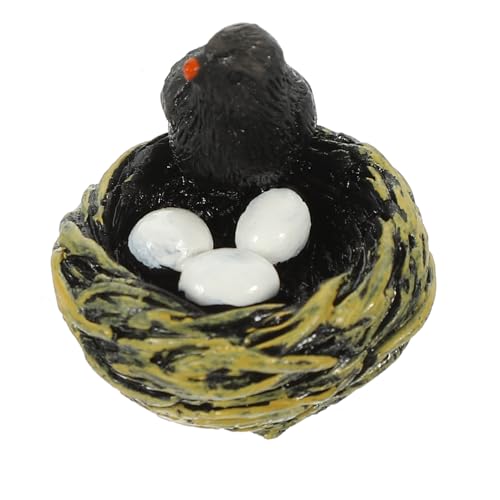 DONFAMDS Miniatur Vogel Nest Mit Kunstvogel Resin Garten Dekoration Für Landschaftsdesign Und Miniaturhäuser Ca Realistische Modellierung Für Garten Und Innenräume von DONFAMDS