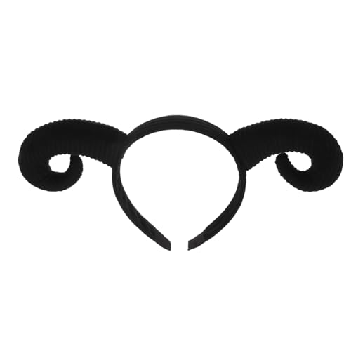 DONFAMDS Tier Haarreif mit Schafhorn für Halloween Charmantes Kopfschmuck Accessoire für Partys Hochzeiten und Geburtstagsfeiern Leicht Vielseitig Einsetzbar von DONFAMDS