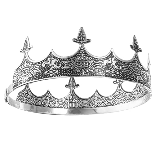 DONFAMDS Vintage Herrenkrone aus Metall Verstellbar Dekorative Krone für Cosplay und Partys Retro Design für Hochzeiten und Abschlussbälle DONFAMDS Vintage Herrenkrone aus Metall Verstellbar Dekorative Krone für Cosplay und Partys Retro Design für Hochzeiten und Abschlussbälle von DONFAMDS