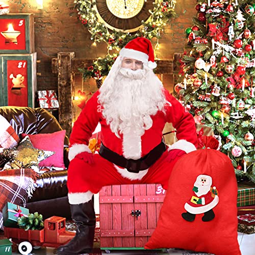 Kostüm Weihnachtsmann, 7-teiliges Weihnachtsmann Nikolauskostüm Kostüm für Herren Mit - Mütze, Bart, Gürtel und Weihnachtsmann Sack, Rot-Weiß Kostüm Weihnachtsmann, 7-teiliges Weihnachtsmann Nikolauskostüm Kostüm für Herren Mit - Mütze, Bart, Gürtel und Weihnachtsmann Sack, Rot-Weiß von DONGQI