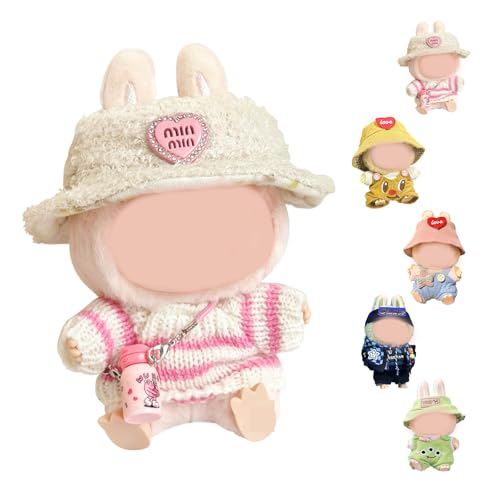 Bekleidung für 17cm Labu Plüsch, Kleidungsset für La-bubu Puppe, Kuscheltier Kleidung Outfit nur Bekleidungs zubehör für 17cm Labu Plush Pullover Hoodie Bekleidung DIY Kinder Geschenke Bekleidung für 17cm Labu Plüsch, Kleidungsset für La-bubu Puppe, Kuscheltier Kleidung Outfit nur Bekleidungs zubehör für 17cm Labu Plush Pullover Hoodie Bekleidung DIY Kinder Geschenke von DONGSZQ