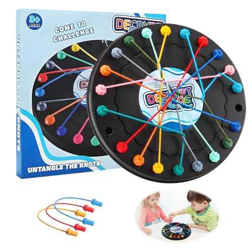 Brainy Knots Rope Challenge Spiel, Logik Puzzle Untangling Strategie Brettspiel, Brainy Knots Twisted Rope Brettspiel Familien Knobelspiele für Kinder ab 3 Jahren Geschicklichkeitsspiel von DONGSZQ