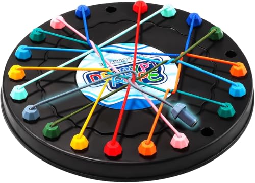 Rope Knot Logic Spiel, Brainy Knots Rope Challenge Spiel, Twisted Seil Puzzlespiel, Rope Untangling Table Strategy Board Game, Buntes Gedrehtes Seil Sortier Puzzlespiel für 2 Bis 4 Spieler von DONGSZQ