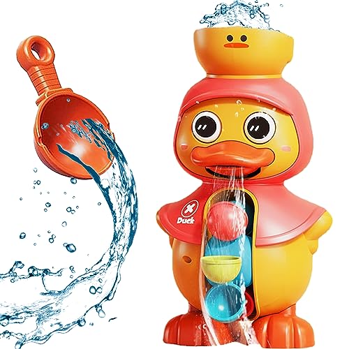 Badespielzeug für Kinder Ente Baby Bad Spielzeug Badewanne Spielzeug Kinder Wasser Spielzeug Dusche Badezeit Schwimmbad Spaß Wasser Spielzeug (rot) von DONGTATA