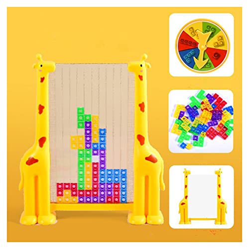 for Tetris Dreidimensionale Puzzle-Bausteine Denkübung Montessori Puzzle Spielzeug Acryl Giraffe/Schloss for Tetris Spielzeug Kristallklares HD-Display Holzpuzzles (Giraffe) von DONGTATA