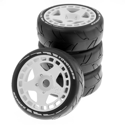 4 x flachlaufende Reifen, Sechskant, 17 mm, für 1/8 1/7 ZD KM ARRMA HSP FS Team C Kyosho HongNuo X3GT Off-Road Buggy RC Auto, Weiß 4 x flachlaufende Reifen, Sechskant, 17 mm, für 1/8 1/7 ZD KM ARRMA HSP FS Team C Kyosho HongNuo X3GT Off-Road Buggy RC Auto, Weiß von DONGXINGWEI