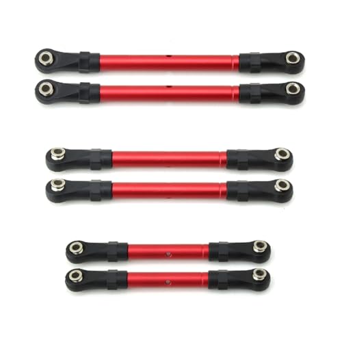 6-teiliges Zugstangen-Gestänge-Set, RC-Teile für TRAXXAS Hoss Slash Rustler Stampede 4x4, 4x4 VXL 4WD RC Auto, Rot von DONGXINGWEI