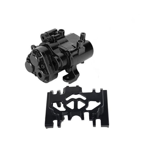 Aluminium-Getriebegehäuse mit RC-Halterung, Teile für Traxxas TRX-4 1/10 RC Crawler Car (schwarz) von DONGXINGWEI