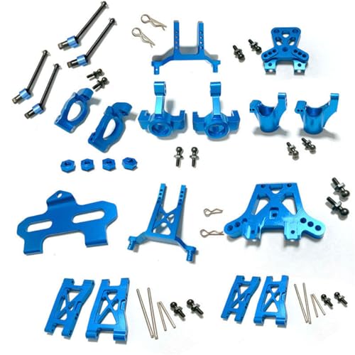 Aluminium-Querlenker, C-Sitz, Radachse, Sitz, Lenkbecher, Stoßdämpfer, Halterung, Autoschale, Säule, RC-Teile, Combo für Traxxas, LaTrax, Teton 1/18 RC Auto, Blau Aluminium-Querlenker, C-Sitz, Radachse, Sitz, Lenkbecher, Stoßdämpfer, Halterung, Autoschale, Säule, RC-Teile, Combo für Traxxas, LaTrax, Teton 1/18 RC Auto, Blau von DONGXINGWEI