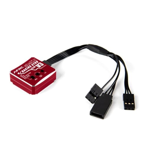 Normal/AVCS Mode Racing Gyro Drift RC Car Stabilizer Metal Case for 1/28 1/18 1/10 1/8 RC Car RC Boat (Red) von DONGXINGWEI