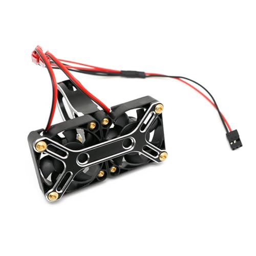 RC Motor Doppel Kühlventilator Wärmeableitung Lüfter für Traxxas X-Maxx ARRMA 1/5 RC Car 4985 1717 Motor, Schwarz RC Motor Doppel Kühlventilator Wärmeableitung Lüfter für Traxxas X-Maxx ARRMA 1/5 RC Car 4985 1717 Motor, Schwarz von DONGXINGWEI