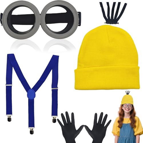 DONGZQAN Gelbes Kostümzubehör für Erwachsene, Kostüm-Set mit Brille DONGZQAN Gelbes Kostümzubehör für Erwachsene, Kostüm-Set mit Brille von DONGZQAN