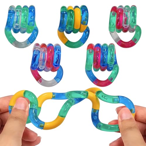 5 Stück Fidget Toys Set,Fidget Toy,Tangle Fidget Toy,Autismus Spielzeug, Fidget Toys Kinder, Twister Fidget Toy Für Kinder Autismus Sensory Stimming von DONOONIS