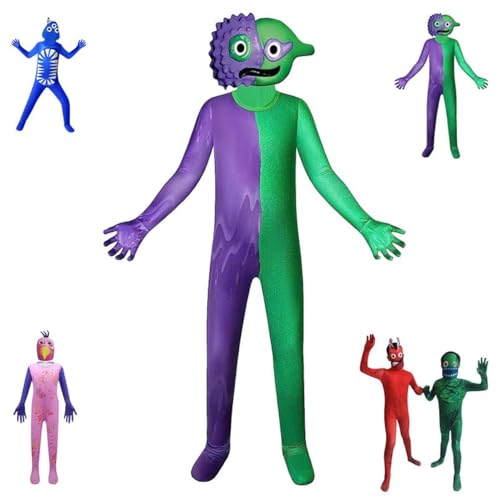 DONY Garten Kostüm Banban Kinder Costume Junge Mädchen,Karikatur Horrormonster Overall Cosplay Thema Kostüm,Kinderkleider Karneval Maskerade Weihnachten Tag der Toten Fasching Party Halloween von DONY