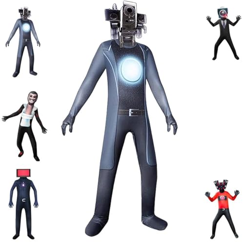 DONY Halloween Kostüm Kinder Junge Mädchen,Karikatur Horrormonster Overall Cosplay Thema Costume Kostüm,Kinderkleider Karneval Maskerade Weihnachten Tag der Toten Fasching Party Halloween von DONY