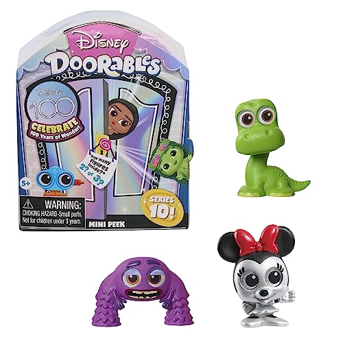 DOORABLES Disney Mini-Peek-Set mit 2 oder 3 Überraschungsfiguren, Neue Disney-Serie 100, 80 Figuren zum Sammeln, zufällige Modelle, Spielzeug für Kinder ab 5 Jahren, DRB14 von DOORABLES