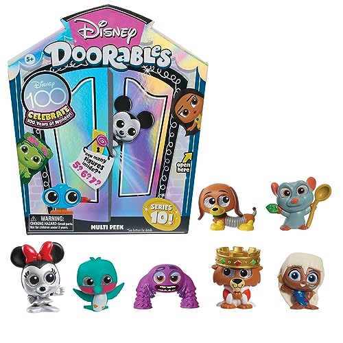 DOORABLES Disney Multi Peek Set mit 5, 6 oder 7 Überraschungsfiguren, Neue Serie, 100, 80 Figuren zum Sammeln, zufällige Modelle, Spielzeug für Kinder ab 5 Jahren, DRB15 von DOORABLES