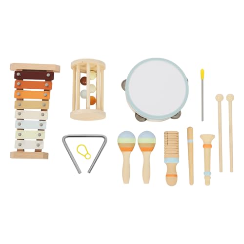 DOPBENT Musikinstrumente für Kinder, Baby-Musikinstrumente, Kinderspielzeug ab 3 Jahre, Holzspielzeug Percussion-Instrumente Set für Jungen Mädchen DOPBENT Musikinstrumente für Kinder, Baby-Musikinstrumente, Kinderspielzeug ab 3 Jahre, Holzspielzeug Percussion-Instrumente Set für Jungen Mädchen von DOPBENT