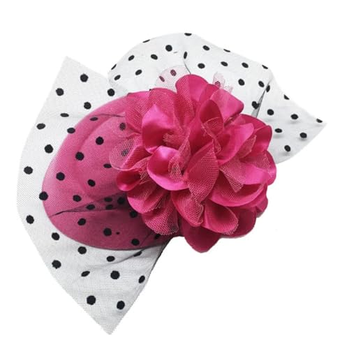 1920er Jahre Filzhut Garn Haarnadeln Braut Haarspange Garn Hut Kopfschmuck Y2k Haarspange für Halloween Cosplay Party Clips für Mädchen Clips Frauen Top Blume Fascinator von DOSERTY