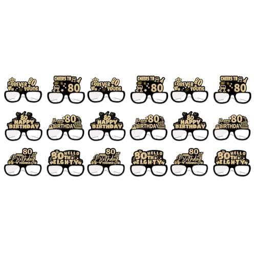 DOSERTY 18pcs Paper Eyewears Für Geburtstagsfeier Handgefertigte Brillen Stilvolle Fotokabinen Requisiten Elegante Soziale Eventdekorationen von DOSERTY
