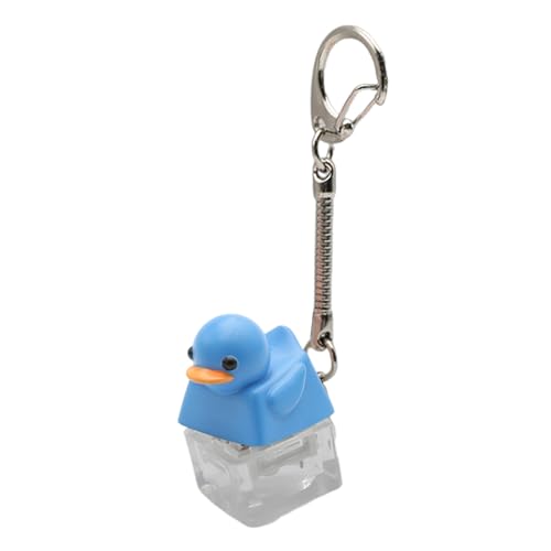 DOSERTY Entenquackender Fidgets-Spielzeug-Schlüsselanhänger, wiederaufladbar, lustiges Fidgets-Spielzeug, Enten-Tastatur-Tastenkappe, die Quacksalber zum Stressabbau mit Lichtern und Geräuschen für von DOSERTY
