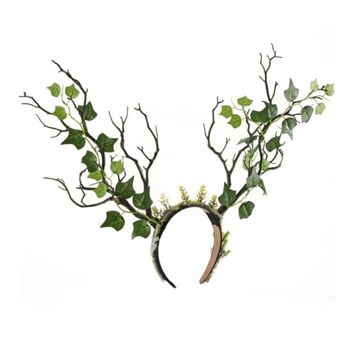 DOSERTY Fantasy Branch Stirnband mit realistischem Blatt und Geweih Detail Kostüm Haarteile für Fotos und Halloween Cosplay Hexe Outfit Zubehör DOSERTY Fantasy Branch Stirnband mit realistischem Blatt und Geweih Detail Kostüm Haarteile für Fotos und Halloween Cosplay Hexe Outfit Zubehör von DOSERTY