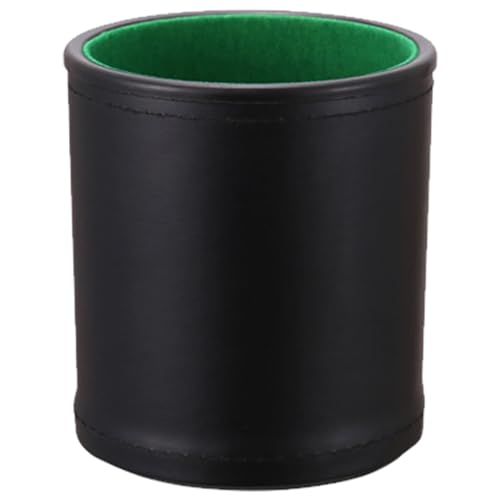 DOSERTY Fashion Dices Shaker Cup Tischspiel PU Leather Dices Cup Handmuster Ruhiger Shaker Cup Für Parties Club von DOSERTY