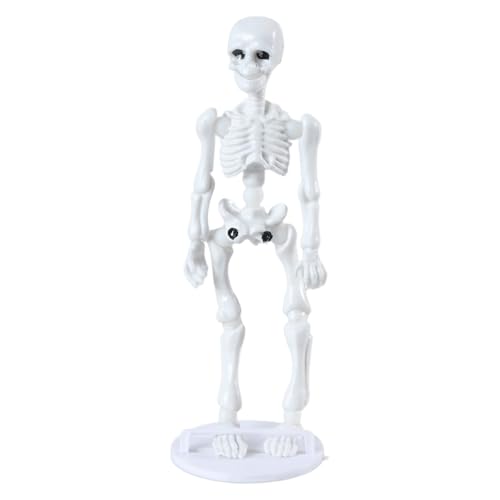 DOSERTY Skelettmodell Artikulierter Menschlicher Schädel Und Knochen 9cm PVC Sammlerschaftsfigur Realistische Skelettdekorationen DOSERTY Skelettmodell Artikulierter Menschlicher Schädel Und Knochen 9cm PVC Sammlerschaftsfigur Realistische Skelettdekorationen von DOSERTY
