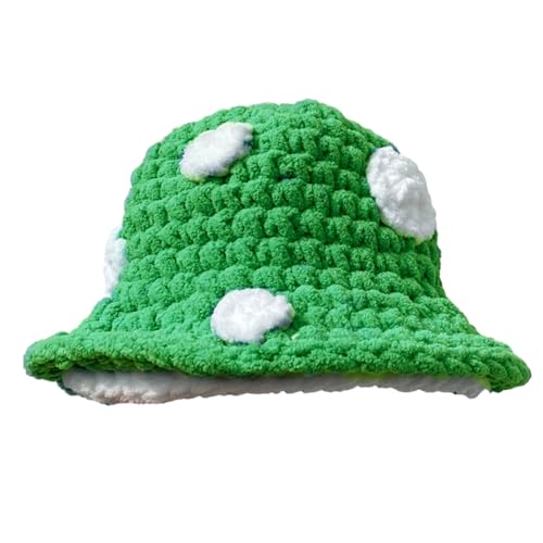 DOSERTY Strickeimer Für Frauen Lustige Pilzhut Elegante Häkelhut Fashion Fisherman Kinder Kostüm Kopfbedeckung von DOSERTY