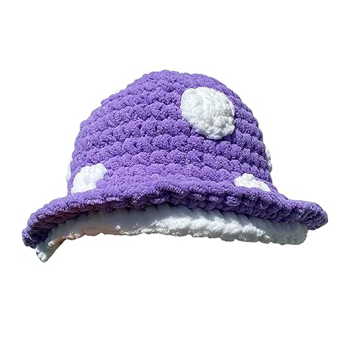 DOSERTY Strickeimer Für Frauen Lustige Pilzhut Elegante Häkelhut Fashion Fisherman Kinder Kostüm Kopfbedeckung von DOSERTY