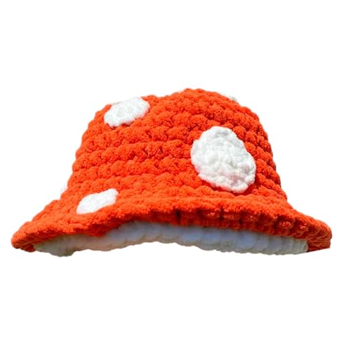 DOSERTY Strickeimer Für Frauen Lustige Pilzhut Elegante Häkelhut Fashion Fisherman Kinder Kostüm Kopfbedeckung DOSERTY Strickeimer Für Frauen Lustige Pilzhut Elegante Häkelhut Fashion Fisherman Kinder Kostüm Kopfbedeckung von DOSERTY