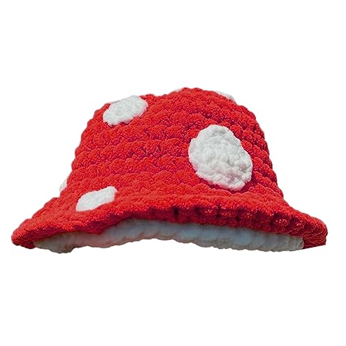 DOSERTY Strickeimer Für Frauen Lustige Pilzhut Elegante Häkelhut Fashion Fisherman Kinder Kostüm Kopfbedeckung DOSERTY Strickeimer Für Frauen Lustige Pilzhut Elegante Häkelhut Fashion Fisherman Kinder Kostüm Kopfbedeckung von DOSERTY