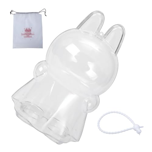 DOSERTY Transparente Anzeigebox Plüsch Figur Dolls Keychains Model Figur Schutzabdeckungen Für Labubu Figurenpuppen Anzeige von DOSERTY