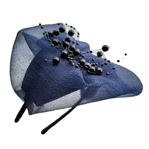 Fascinator-Hut für Damen, elegantes Perlen-Stirnband, Kostüm, Kopfschmuck, Haarschmuck für Halloween-Partys und Bankette, Hochzeits-Kopfschmuck von DOSERTY