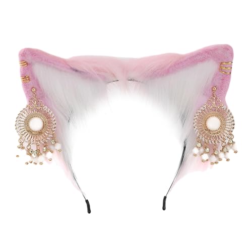 Ohr-Stirnband mit Ohrschmuck, süße Mädchen, Cosplay, Ohren, Pelzanzug, Maskerade, Halloween, Cosplay, Party, Stirnband für Erwachsene von DOSERTY