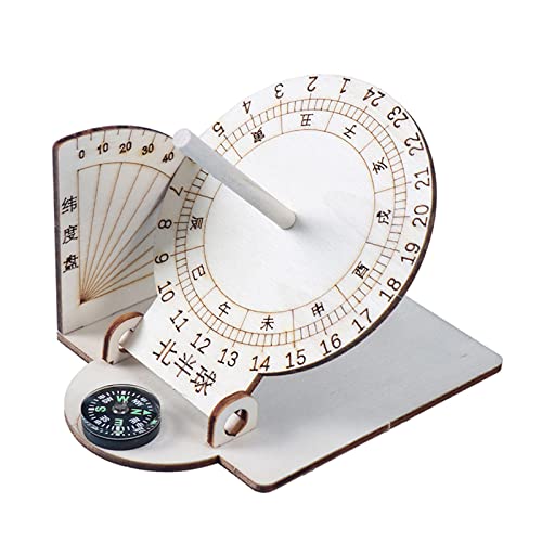Sonnenuhr-wissenschaftliches Modell, Lehren, praktisches Holz-Sundial-Modell, antike Timer, Sonnenuhr, Heimschreibtischdekoration Sonnenuhr-wissenschaftliches Modell, Lehren, praktisches Holz-Sundial-Modell, antike Timer, Sonnenuhr, Heimschreibtischdekoration von DOSERTY