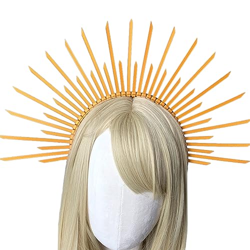 Sunbursts Cosplay Engel Heilige Form Stirnband Festival Haarreif Halloween Shows Kopfschmuck Neujahr Requisite Unisex Heilige Krone Kopfschmuck Krone Stirnband Bunt von DOSERTY