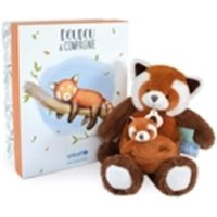 DOUDOU 00000000000000DC3985 Unicef Mama & Kind Roter Panda 25cm Unicef, Box von DOUDOU