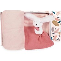 DOUDOU 8903979 Happy Boho Decke & Schmusetuch, rosa von DOUDOU