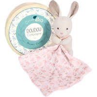 DOUDOU DC3960 Bio Hase mit Schmusetuch, rosa 15 cm Doudou Botanic Bio, runde Box Holz DOUDOU DC3960 Bio Hase mit Schmusetuch, rosa 15 cm Doudou Botanic Bio, runde Box Holz von DOUDOU