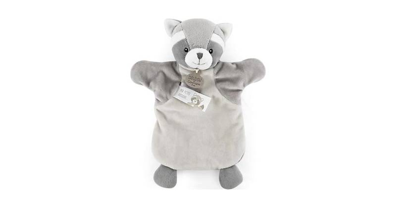 Handpuppe Waschbär 25cm grau-kombi von DOUDOU