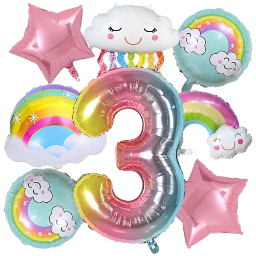 DOWNDRIFT Regenbogen Luftballons Mädchen 3 Deko Geburtstag Regenbogen Geburtstagsdeko Mädchen 3 Jahre,Folienballon Regenbogen Stern Ballons für Regenbogen Mädchen Party Kindergeburtstag Dekoration DOWNDRIFT Regenbogen Luftballons Mädchen 3 Deko Geburtstag Regenbogen Geburtstagsdeko Mädchen 3 Jahre,Folienballon Regenbogen Stern Ballons für Regenbogen Mädchen Party Kindergeburtstag Dekoration von DOWNDRIFT