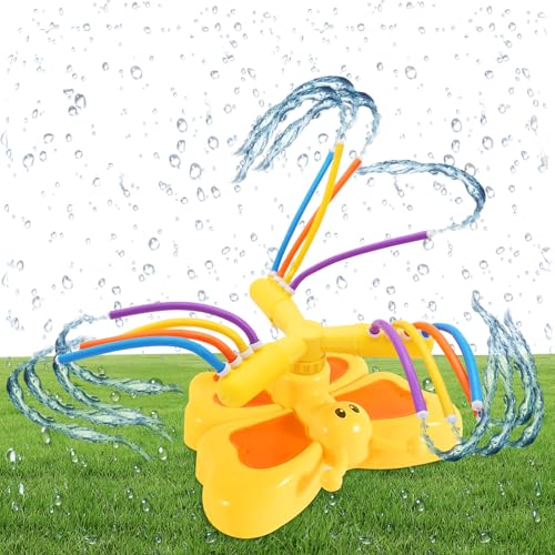 DOWNDRIFT Wasserspielzeug Kinder Outdoor, Wassersprinkler Kinder, Outdoor Sprinkler Wasserspielzeug, Wasserspielzeug Kinder Sprinkler, Rotierender Rasensprenger für Mädchen Jungen Gartenspielzeug von DOWNDRIFT