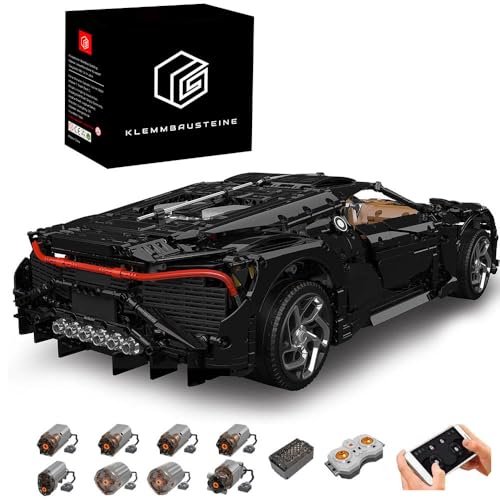 DOYAY Technik Auto für Iego LaVoitureNoire, 1:8 Groß mit 6 Motoren, 6.0 Akkubox Modell Bausatz, 4600+ Teile MOC Supercar, Kompatibel mit Bugati von DOYAY