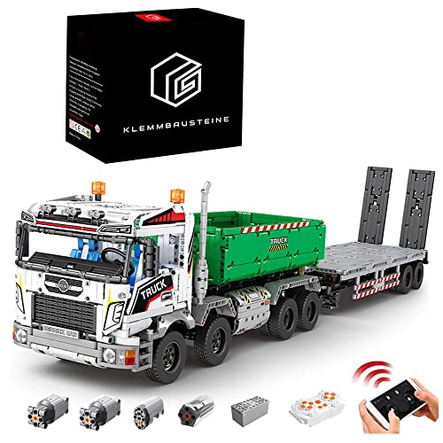 DOYAY Technik LKW Mit Anhänger, 2950 Teile Technik Truck Ferngesteuert Auto mit Motoren, Technik Dumper mit Anhänger Bauset Kompatibel mit Technik LKW Modell DOYAY Technik LKW Mit Anhänger, 2950 Teile Technik Truck Ferngesteuert Auto mit Motoren, Technik Dumper mit Anhänger Bauset Kompatibel mit Technik LKW Modell von DOYAY