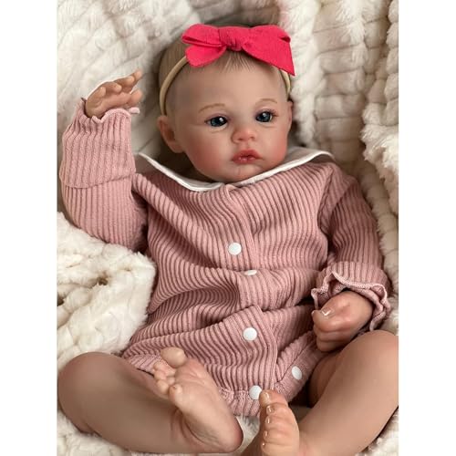 DOYSDJH 18zoll Reborn Babypuppe, Rosa Strickkleidung Mit WeißEm Kragen Reborn Baby 45cm, Lebensecht Reborn Puppen Sammler-Edition Reborn Baby MäDchen Jungen & MäDchen Spielzeug Geschenk Mit Zubehör DOYSDJH 18zoll Reborn Babypuppe, Rosa Strickkleidung Mit WeißEm Kragen Reborn Baby 45cm, Lebensecht Reborn Puppen Sammler-Edition Reborn Baby MäDchen Jungen & MäDchen Spielzeug Geschenk Mit Zubehör von DOYSDJH