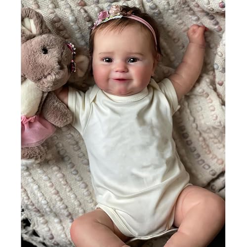 DOYSDJH Realistische Reborn Babypuppe 20 Zoll, Mit Bärchen-Spielzeug Lebensecht Reborn Baby, Kinderspielzeug Reborn Baby Mädchen 50cm, Handgefertigt Reborn Puppen Lebensecht Für Kinder Ab 3 Jahre von DOYSDJH