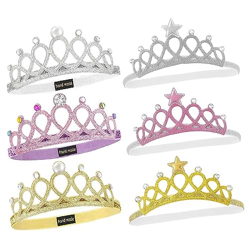 DOYUKY 6 Stück Madchen Krone, Mädchen Prinzessin Tiara Crown, Elastisches Krone Haarband, Sparkling Crown Stirnband, Kinder Dress-Up Krone für Mädchen-Party-Geburtstags-Festivals DOYUKY 6 Stück Madchen Krone, Mädchen Prinzessin Tiara Crown, Elastisches Krone Haarband, Sparkling Crown Stirnband, Kinder Dress-Up Krone für Mädchen-Party-Geburtstags-Festivals von DOYUKY